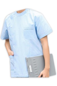 SKU021 訂製男護士服套裝  設計小立領 腰側兩邊彈力鬆緊  長袖套裝護士服 短袖套裝護士服 護士服製衣廠 35%棉 65%polyester   療養院 護士學校 訓練中心